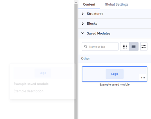 14 Kampagnen – Gespeicherte Module