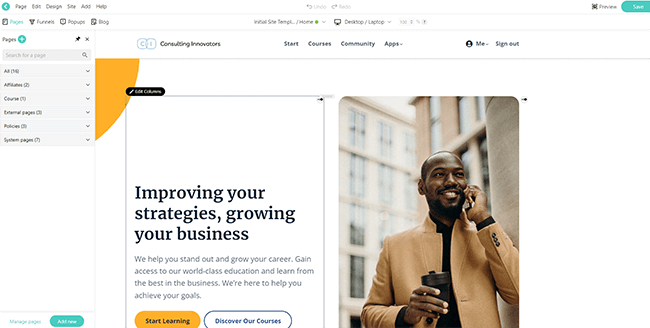 22 Creator de site-uri web - Editați site-ul școlii