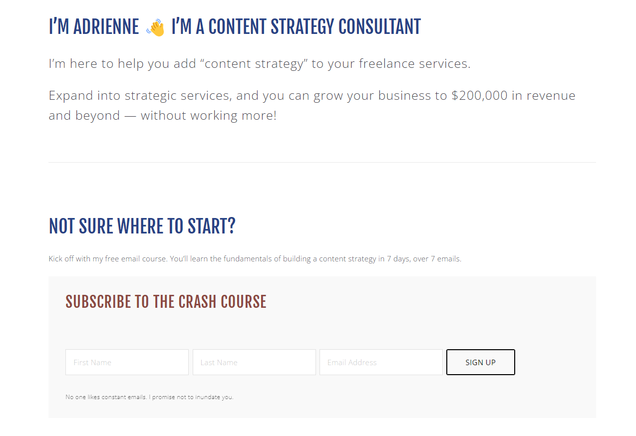 Iscriviti a un corso per ricevere contenuti riservati da Adrienne K Smith