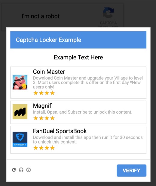 OGAds Captcha Locker