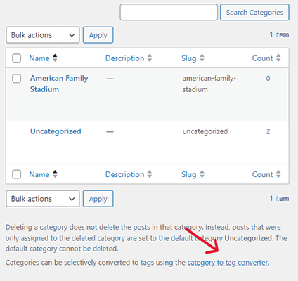 convertor de etichete de categorie wordpress
