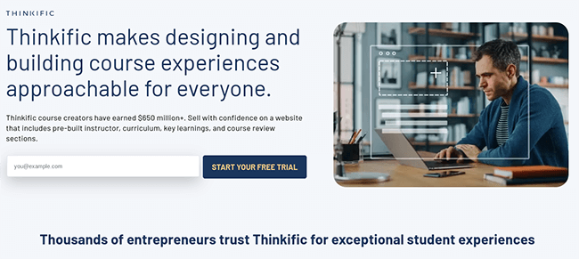 Avvia un corso online - Thinkific