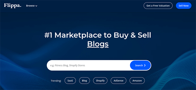 Acquista un blog che guadagna reddito residuo - Flippa