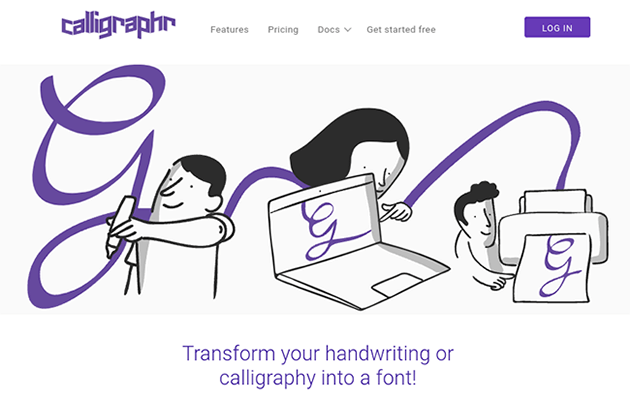 Crea e vendi caratteri - Calligraphr