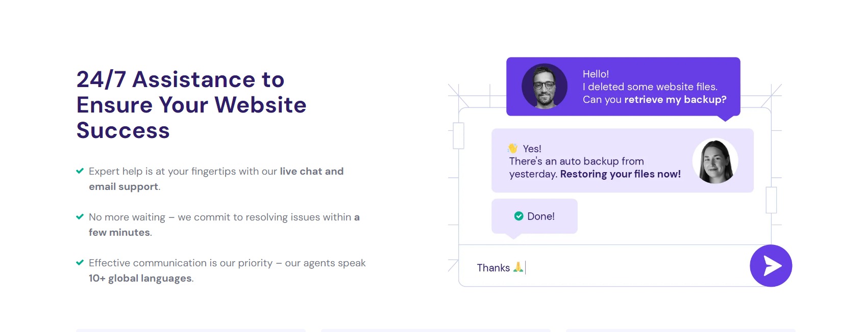 Supporto Hostinger: FastComet vs. Hostinger Hostinger support