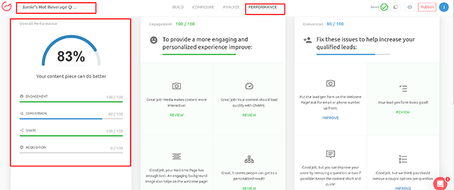 Leistungsempfehlungen – Funktionen
