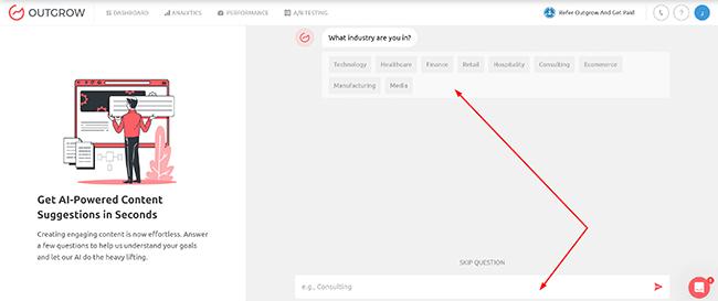 Dashboard und Benutzeroberfläche – Inhaltstyp