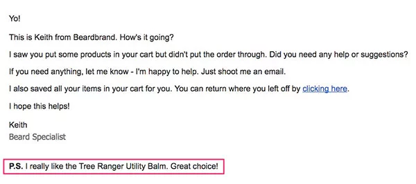 email keranjang yang ditinggalkan