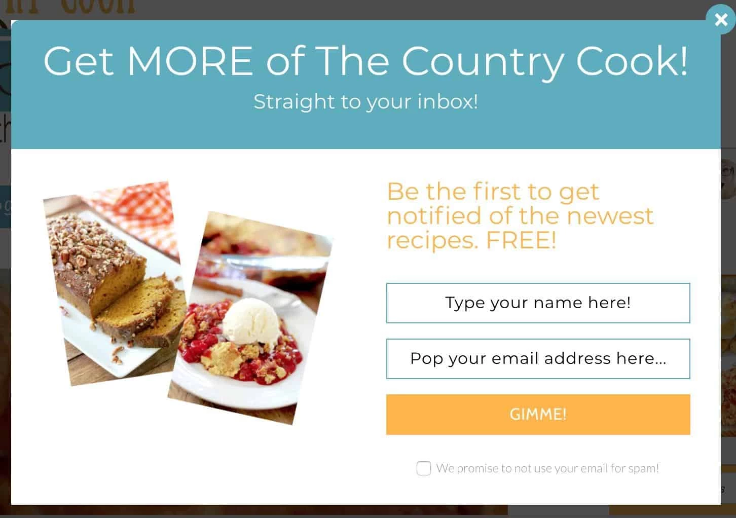 formulir pembuatan email pop up