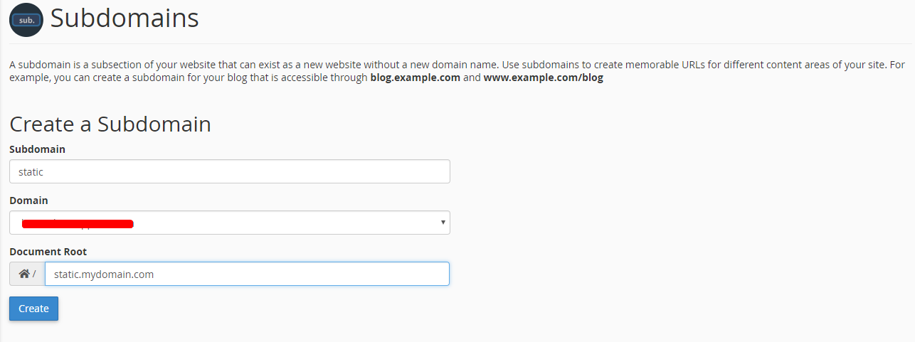 alt etki alanı oluşturma