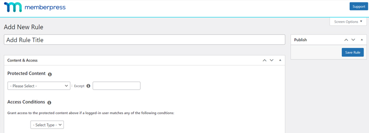 在 memberpress 中添加新规则