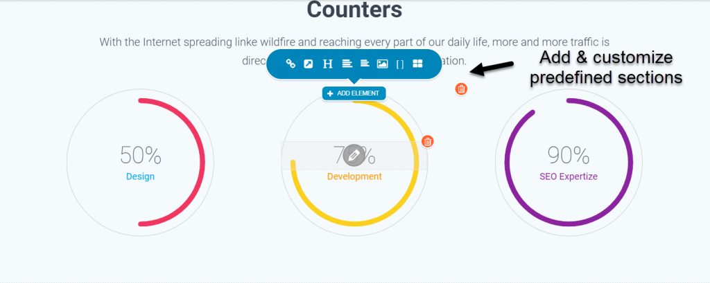 テーマカスタマイザーカウンター機能を魅了する