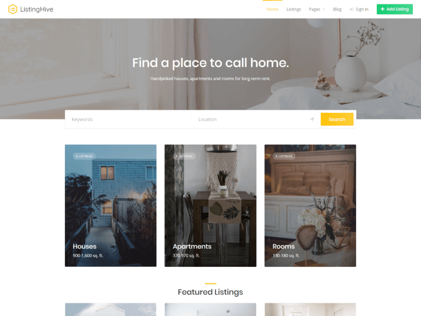 ListingHive 主題概覽