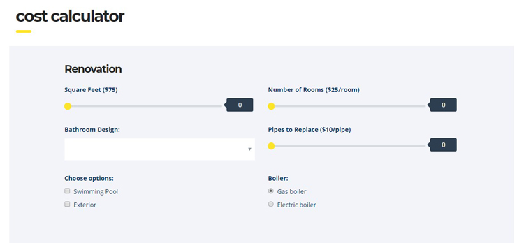 Temaya danışarak maliyet hesaplayıcısı