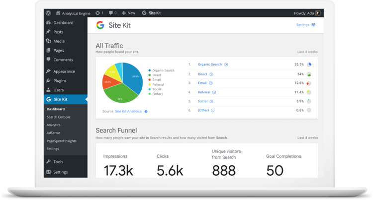 pulpit nawigacyjny zestawu witryn google
