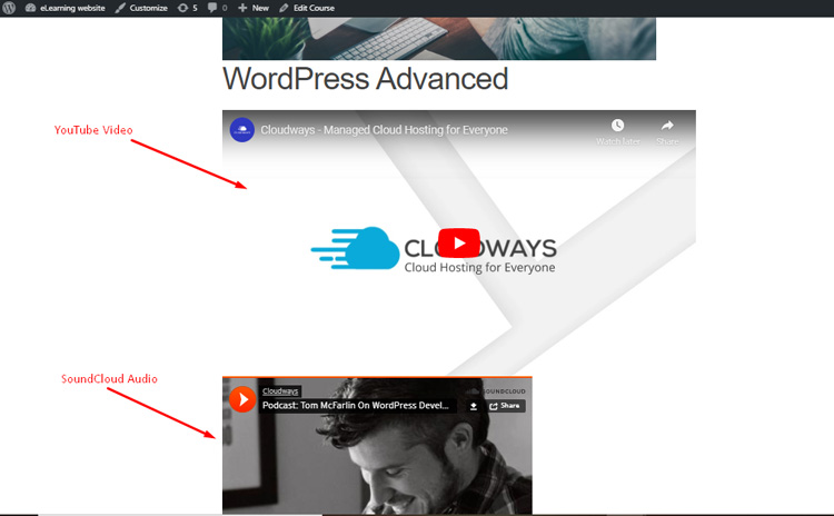 пример страницы курса lifterlms
