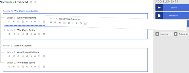 lifterlms добавить элементы