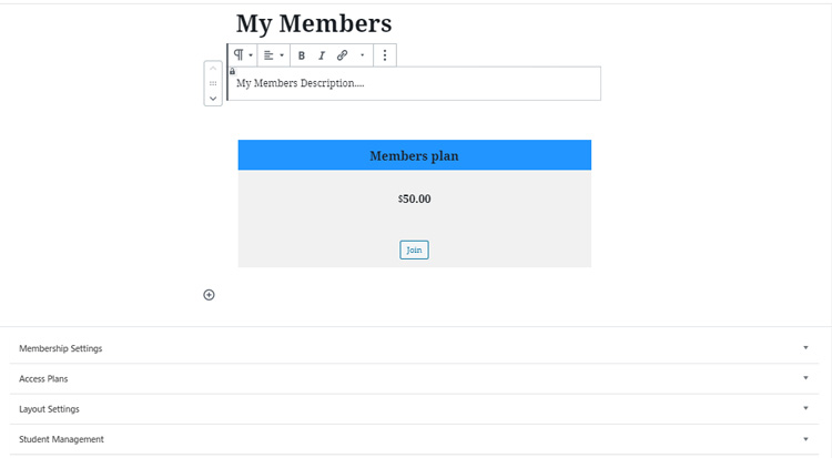 настройки членства в lifterlms