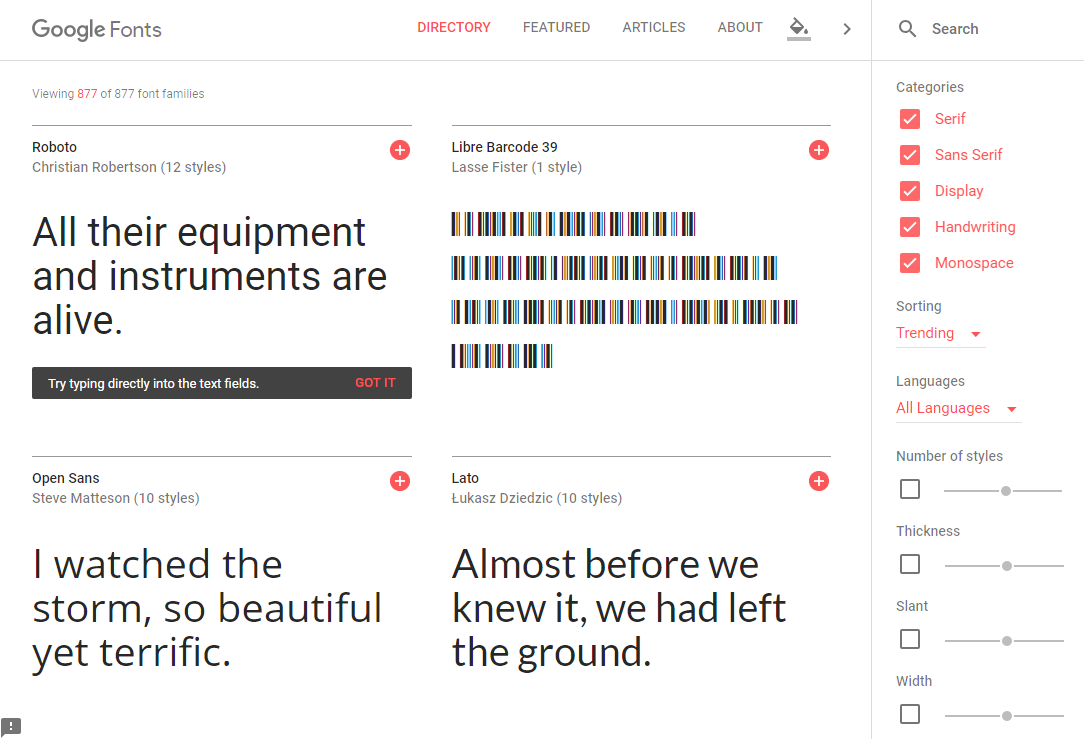 znajdź odpowiednią czcionkę