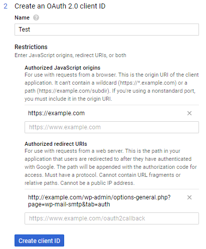 создать идентификатор клиента