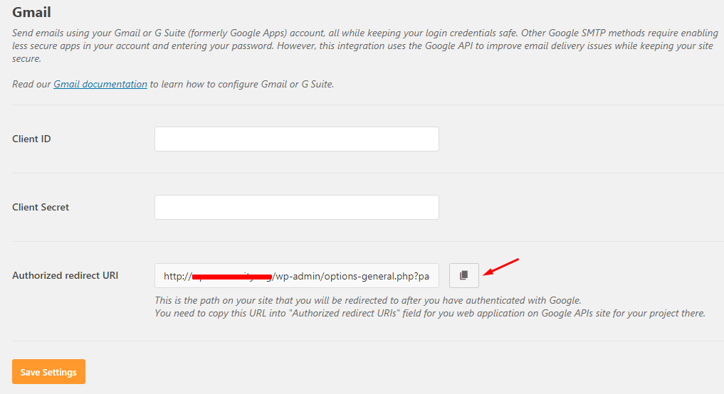добавление идентификатора клиента