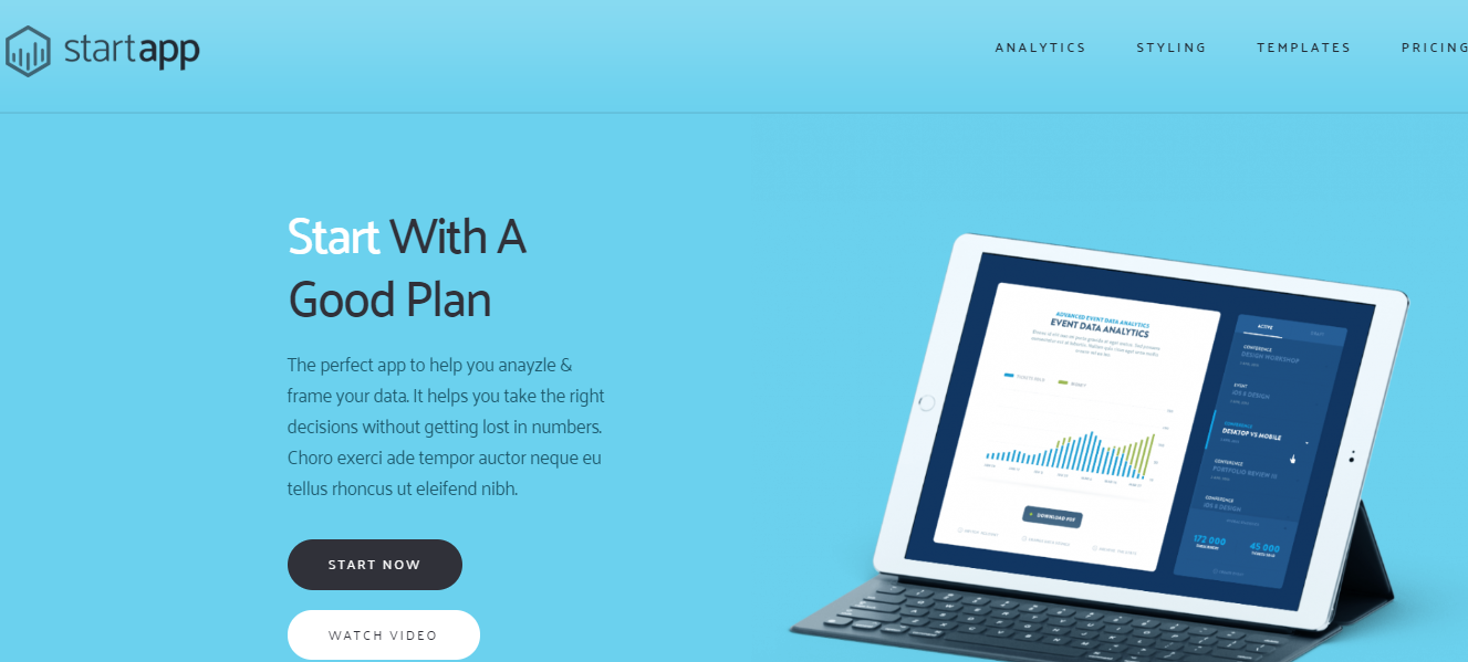 İş için Startapp WordPress temaları