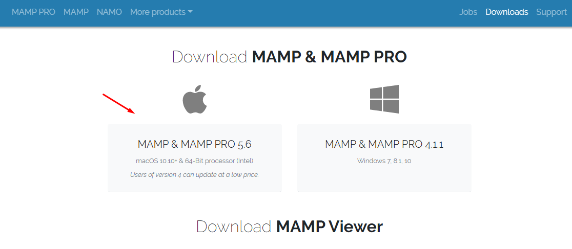 MAMPをダウンロード