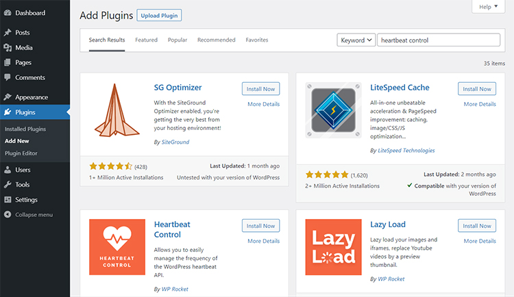 安装心跳控制插件