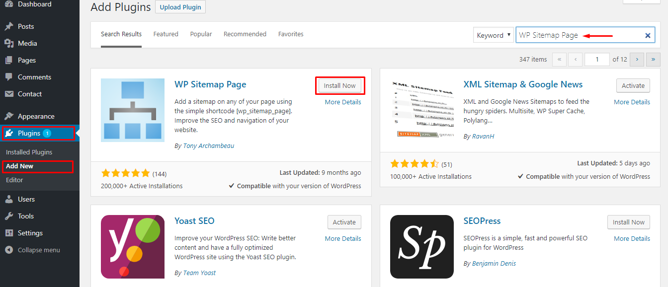 instalowanie wtyczki Yoast