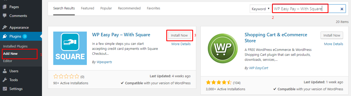 لوحة تحكم WordPress