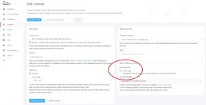 wp 301 redirige le tableau de bord des licences