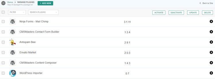Malcare-Plugins verwalten