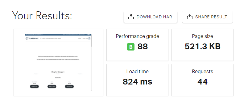 Flatsome Tema performansı