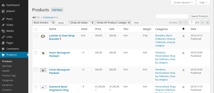 ustawienia e-commerce wp