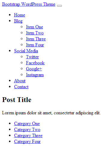 Basic WordPress Page