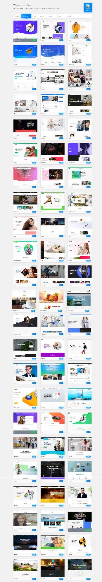 глубокие демонстрации тем WordPress