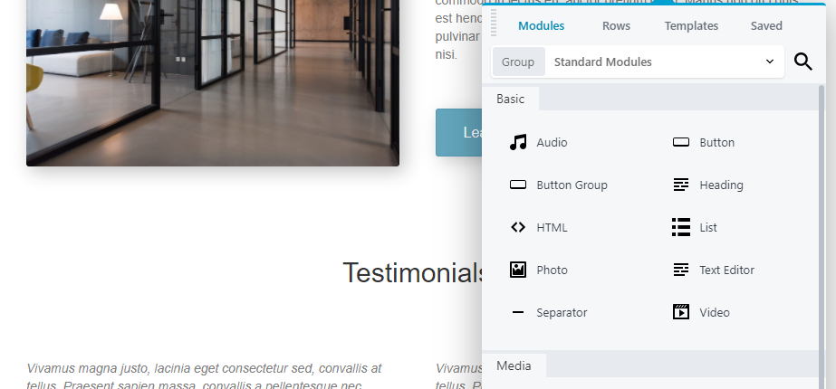 Beaver Builder enthält 33 Elemente