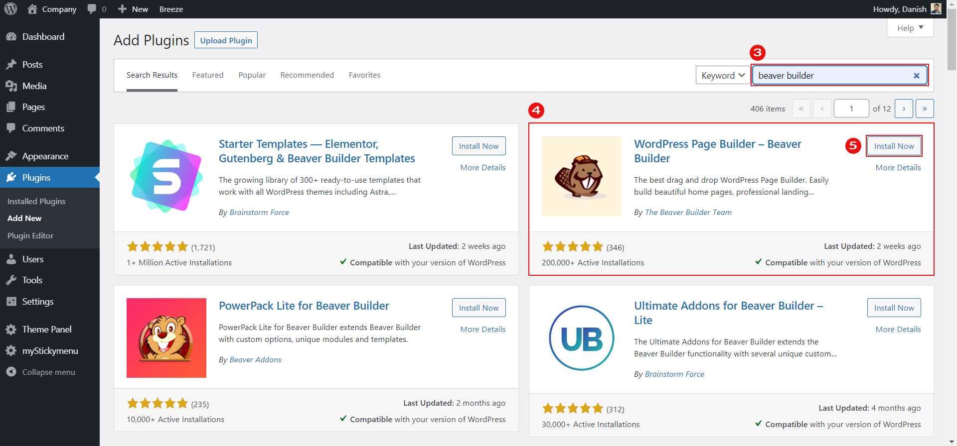 Suche nach Beaver Builder