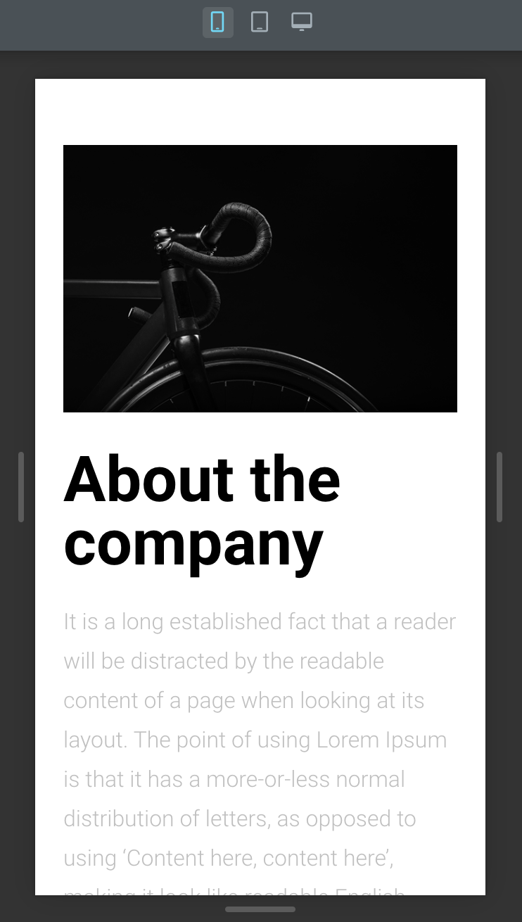 Résultat mobile Elementor