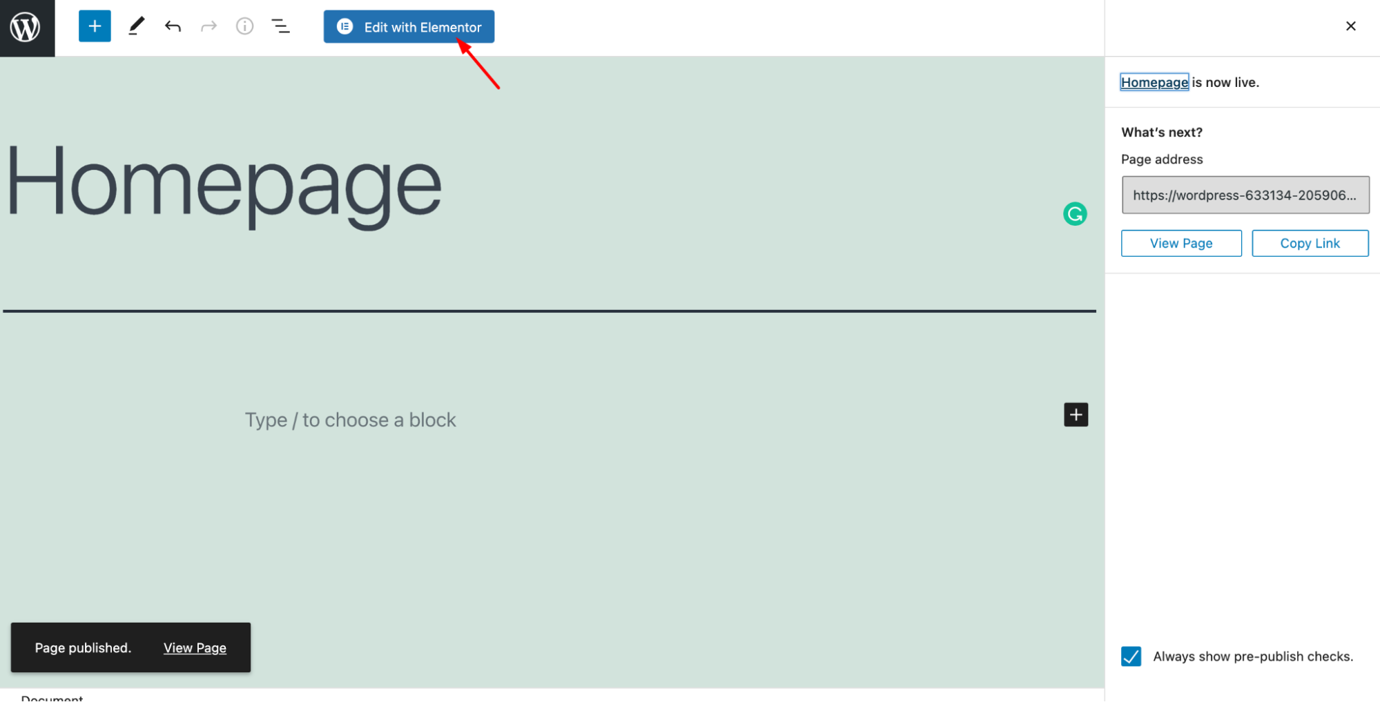 Modifier avec Elementor