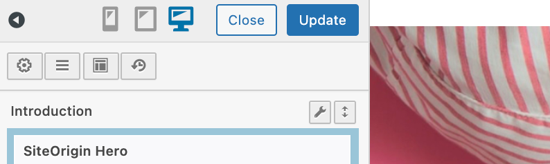 barre d'outils de l'éditeur back-end wordpress