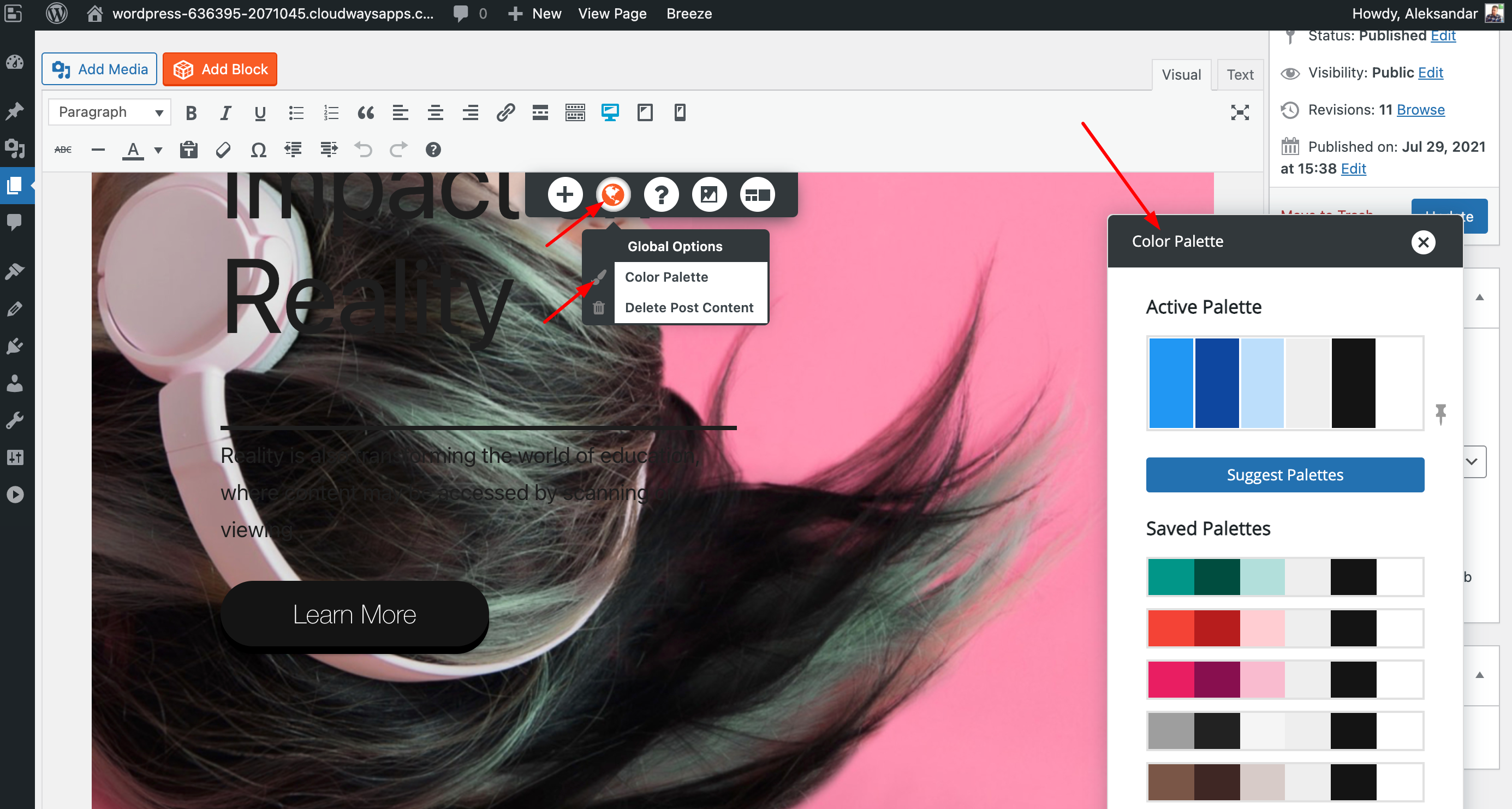 options de couleur de grille en gras
