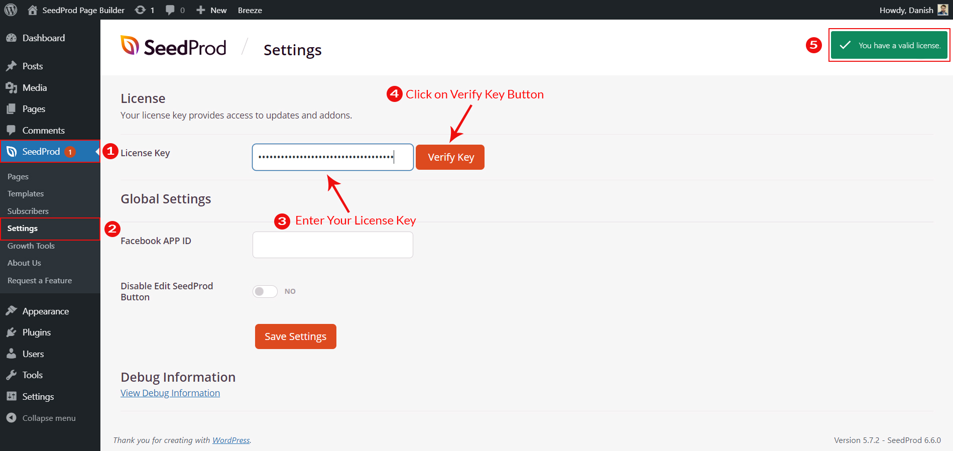 seedprod doğrulama anahtarı
