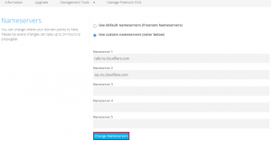 ドメインレジストラからネームサーバーを変更する