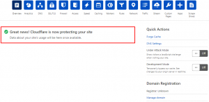 cloudflareがインストールされました