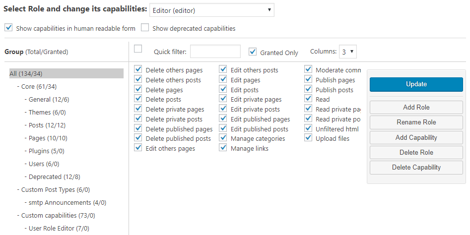 編集者の制限付きアクセス