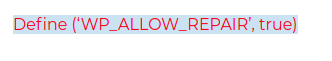 Autoriser la réparation
