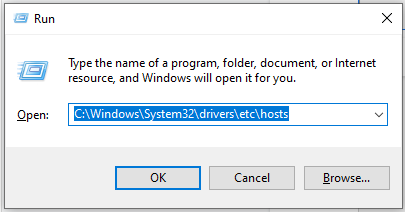 ubicación del archivo host windows 10