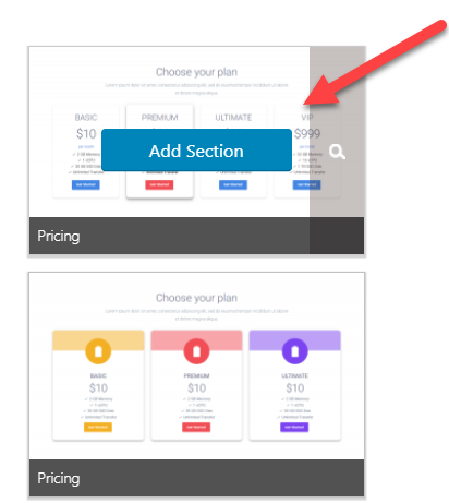 Thème Materialis Ajouter une section