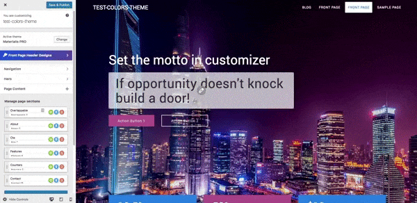 Caractéristiques du thème Materialis PRO